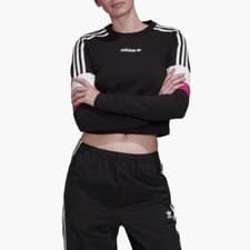 Image of Womens Adidas Originals Cropped Longsleeve Tee GC8761