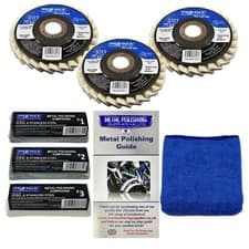 Image of Angle Grinder Metal Polishing Buffing Kit Steel Stainless Steel 7pc - Pro-Max