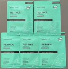 Image of 5 x Beauty Pro RETINOL Sheet Mask Natural ingredients Sea Kelp Pine Oil Wild Yam