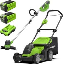 Image of Greenworks 40V Cordless Lawn Mower 41cm with 2x 2Ah batteries and chager