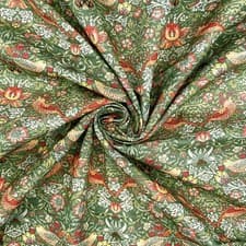 Image of William Morris Strawberry Thief Round Tablecloth Various Size