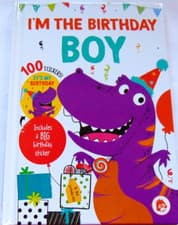 Image of Birthday Book With 100 Stickers....I'm The Birthday Boy....Greetings Book