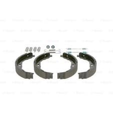 Image of BRAKE SHOE SET, PARKING BRAKE BOSCH 0 986 487 723 REAR AXLE FOR MERCEDES-BENZ