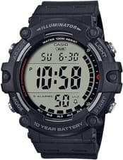 Image of Mens Wristwatch CASIO AE-1500WH-2AVEF Silicone Black Timer Alarm Digital Watch