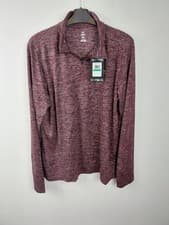 Image of Under Armour Womens Size L Burgundy Tech 1/2 Zip Twist Long Sleeve Top