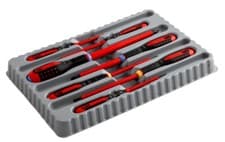 Image of Bahco BE-9888S ERGO 7 Piece VDE Insulated Slotted & Pozi Screwdriver Set