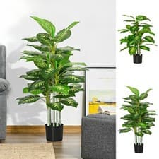 Image of Artificial Evergreen Plant Realistic Fake Tree Potted Home Office Decor