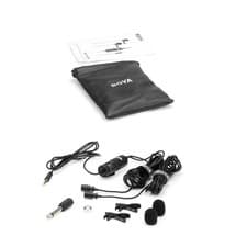 Image of New BOYA BY-M1DM Dual Omnidirectional Lavalier Microphone Clip-On Lapel Mic