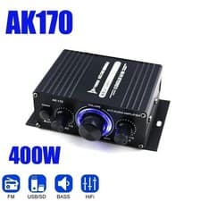 Image of AK170 Mini Digital Amplifier 200W x2 Stereo Car Home Audio Amp Blue LED