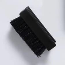 Image of Black Plastic Bristle Fingernail Brush Firm Texture Small Size Daily Use Tool