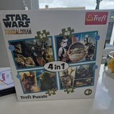 Image of Star Wars The Mandalorian [ & Child ] 4 in 1  Trefl Jigsaw Puzzle * New Sealed