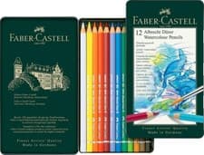Image of Faber-Castell Albrecht Durer Watercolour Pencils - Tin Of 12