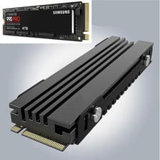 Image of Samsung 990 Pro 4TB M.2 NVME SSD for Sony PS5 PC Laptop Computers + heatsink