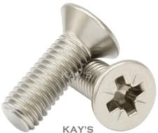 Image of M1.6 M2 M2.5 POZI COUNTERSUNK MACHINE SCREWS A2 STAINLESS STEEL POZIDRIVE BOLTS