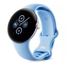 Image of Google Pixel Watch 2 LTE - 41mm - Polished Silver, Bay Active Band - Very Good