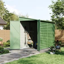 Image of Steel Garden Shed Equipment Store Outdoor Tools Storage Box Backyard Ventilation