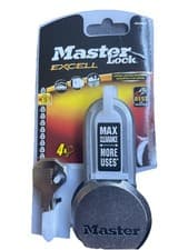 Image of MASTER LOCK 54mm EXCELL SOLID STEEL BODY PADLOCK M830EURDLH SUPPLIED WITH 4 KEYS