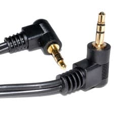 Image of 1m 3.5mm Dual Right Angle Male Jack to Jack Stereo Audio Cable lead TRS 3.5