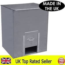 Image of Galvanised Steel Metal Coal Bunker Coal Fuel Storage 5cwt UK MADE!