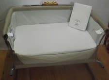 Image of New 2 x Baby Crib Fitted Sheets to fit Chicco Next2Me Crib  - 100% Cotton 