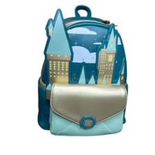 Image of NEW Loungefly Harry Potter Golden Hogwarts Castle Mini Backpack