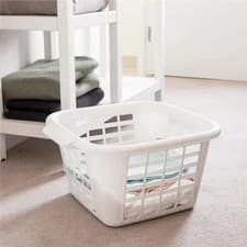 Image of ADDIS 24L SQUARE LAUNDRY BASKET WHITE