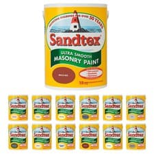 Image of Sandtex Masonry Paint 5L Ultra Smooth Quality Waterproof All 24 Colours