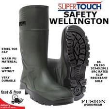 Image of SAFETY WELLINGTON.LIGHT WEIGHT.BOOT, WARM PU,WELLY,PUROFORT,SAFETY TOE.STEEL TOE