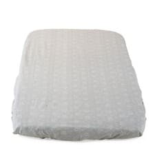 Image of Chicco Fitted Sheets for Next2Me Cribs, Set of 2, 100% Cotton, Grey Fox / White