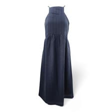 Image of Mint VelvetNavy Pleated Midi Womens Ladies Dress RRP £139.00