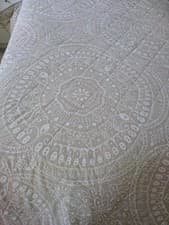 Image of NEXT REVERSIBLE ABSTRACT CIRCLE QUILTED COTTON&POLY KINGSIZE THROW/BEDSPREAD NEW