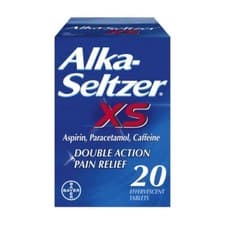 Image of Alka Seltzer XS x20 Effervescent Tablets | Double Action Pain Relief