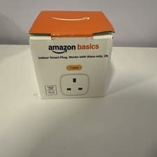 Image of Amazon Basics Single Outlet Indoor Wi-Fi Smart Plug Matter Compatible White