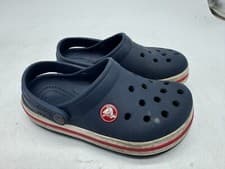 Image of Crocs Unisex-Child Crocband Clogs (Todder Shoes) Navy/Red size 9 Toddler