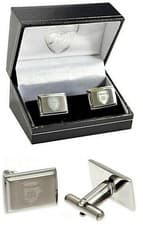 Image of ARSENAL FC ENGRAVED CREST STAINLESS STEEL MENS EXECUTIVE SHIRT CUFFLINKS AFC