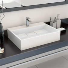 Image of Wash Basin 50x38x13 cm Mineral Cast/Marble Cast White vidaXL