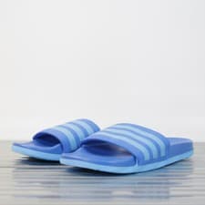 Image of Junior adidas Originals Adilette Comfort Slides in Blue Rush GV7879 RRP £27.99