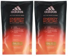 Image of Adidas Energy Kick Shower Gel Refill 400ml For Men - Pack of X2