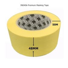 Image of INDASA/Q1 MASKING TAPE 24/36/48mm PAINTER PAINTING AUTOMOTIVE EASY TEAR