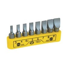 Image of CK Tools Screwdriver Bit Clip Set - 8 Piece Slotted Screwdriver Bits T4521