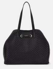 Image of Guess Vikky II Large 2 in 1 Tote Faux Leather Womens Bag In Black