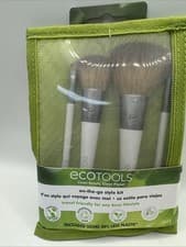 Image of ECOTOOLS On-The-Go Style Kit Travel Bag 4 Makeup Brushes Eye Face COMBINESHIP