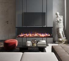 Image of 2026 TruFlame™ PREMIUM 80inch wide 3 sided Built in Fireplace