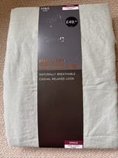 Image of M&S Pure Linen Deep Fitted Sheet. Size Single. Sage Green Colour. NWT