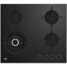 Image of Beko HCLW64222S Refurbished 60cm 4 Burner Gas on Glass Hob Black A1/HCLW64222S