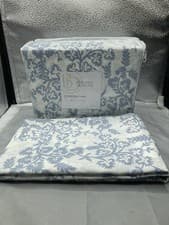 Image of Ballard Designs Clementine Duvet Cover Full/Queen/2 Std Shams Blue/white READ