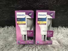 Image of (x2) Philips LED B22 Bayonet Bulbs 8W 60W Eq Warm White 2700K 806lm