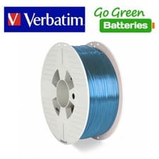 Image of Verbatim 55056 3D Printer Filament PET-G 1.75mm Blue Transparent