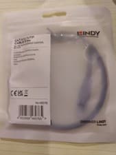 Image of Lindy 48076 0.5M Cat.6 U/Utp Cable. Black