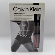 Image of Calvin Klein Mens Intense Power Microfiber Stretch Low Rise Trunks Black MEDIUM